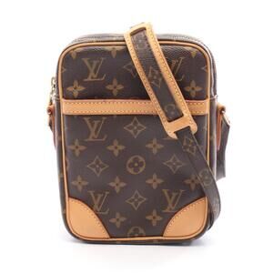 Louis Vuitton Danube shoulder bag canvas leather Monogram Brown